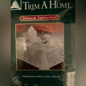 Damask Tablecloth.  60 X 120 in.